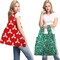 12 Pack Christmas Bags Reusable Grocery Bags Christmas Gift- 50 Lbs Foldable Polyester Totes With Elastic Band And Storage Pouch For Shopping, Kitchen, Parties Shopping Bag Tote Bags Bulk